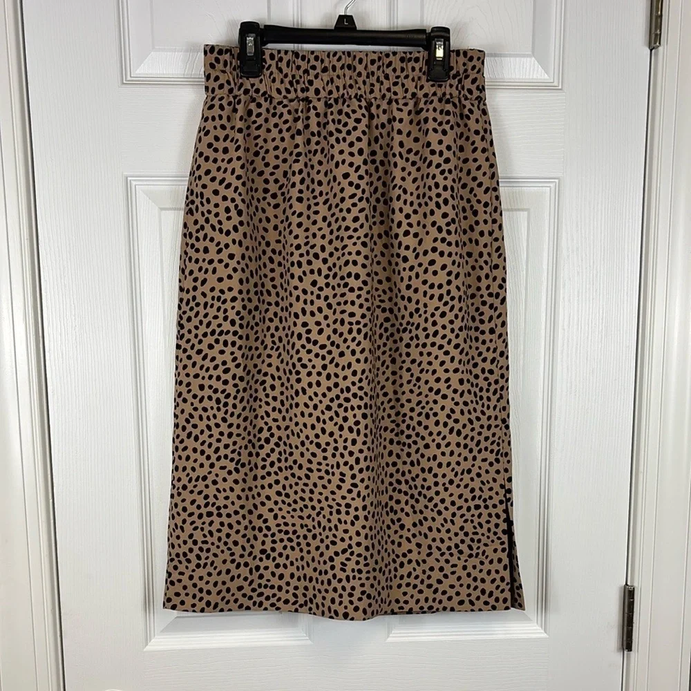 J. Crew polka dot pull on skirt sz xs